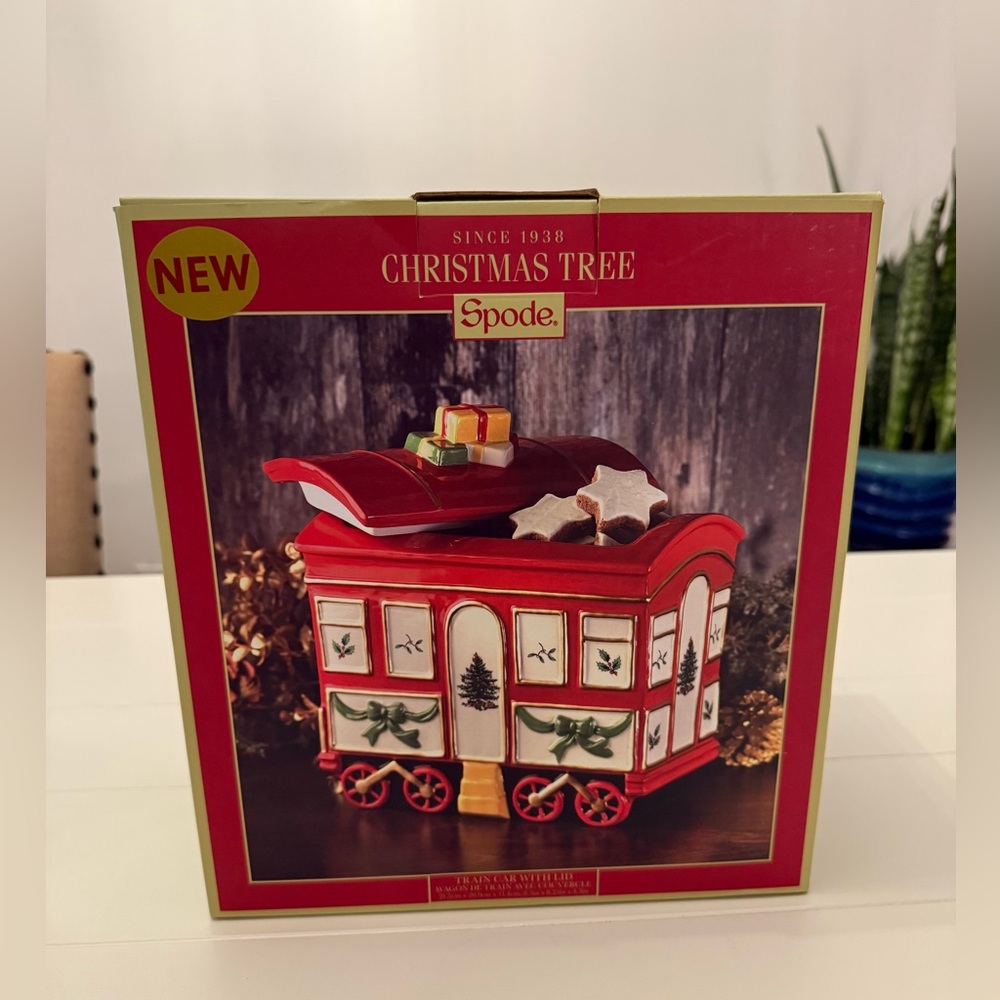 Spode Christmas Train box cookie Jar. Hand-painted. - Picture 3 of 8